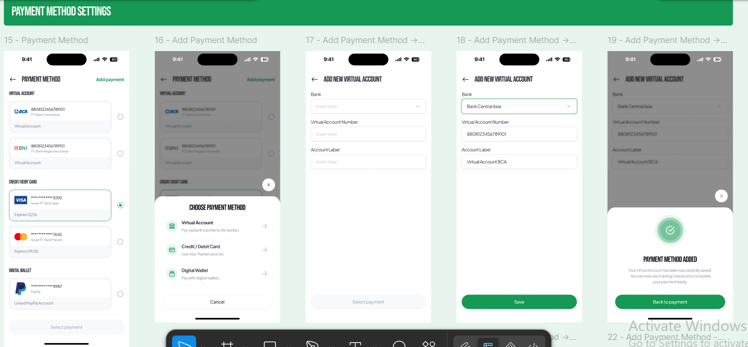 Payment methods in CityFetchHQ